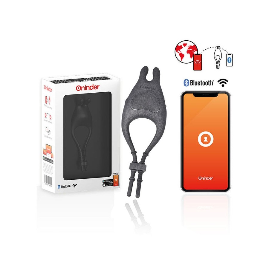 Oninder - pampa anillo vibrador ajustable y multiposicion  - app gratuita