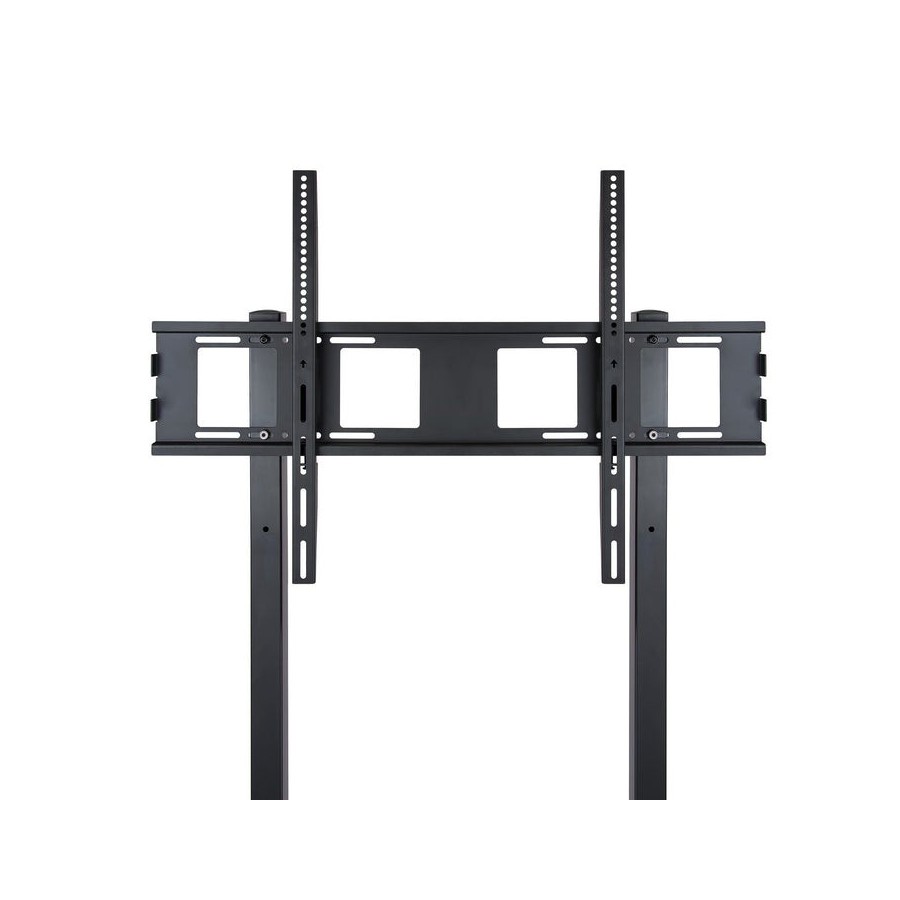 Tooq soporte de pantalla de suelo con ruedas 37"-100" - bloqueo de ruedas - dos estantes - peso max 150kg - vesa