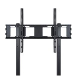 Tooq soporte de pantalla de suelo con ruedas 37"-100" - bloqueo de ruedas - dos estantes - peso max 150kg - vesa
