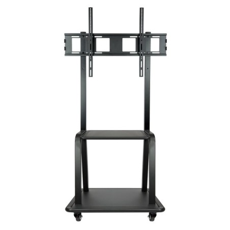 Tooq soporte de pantalla de suelo con ruedas 37"-100" - bloqueo de ruedas - dos estantes - peso max 150kg - vesa