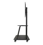 Tooq soporte de pantalla de suelo con ruedas 37"-100" - bloqueo de ruedas - dos estantes - peso max 150kg - vesa
