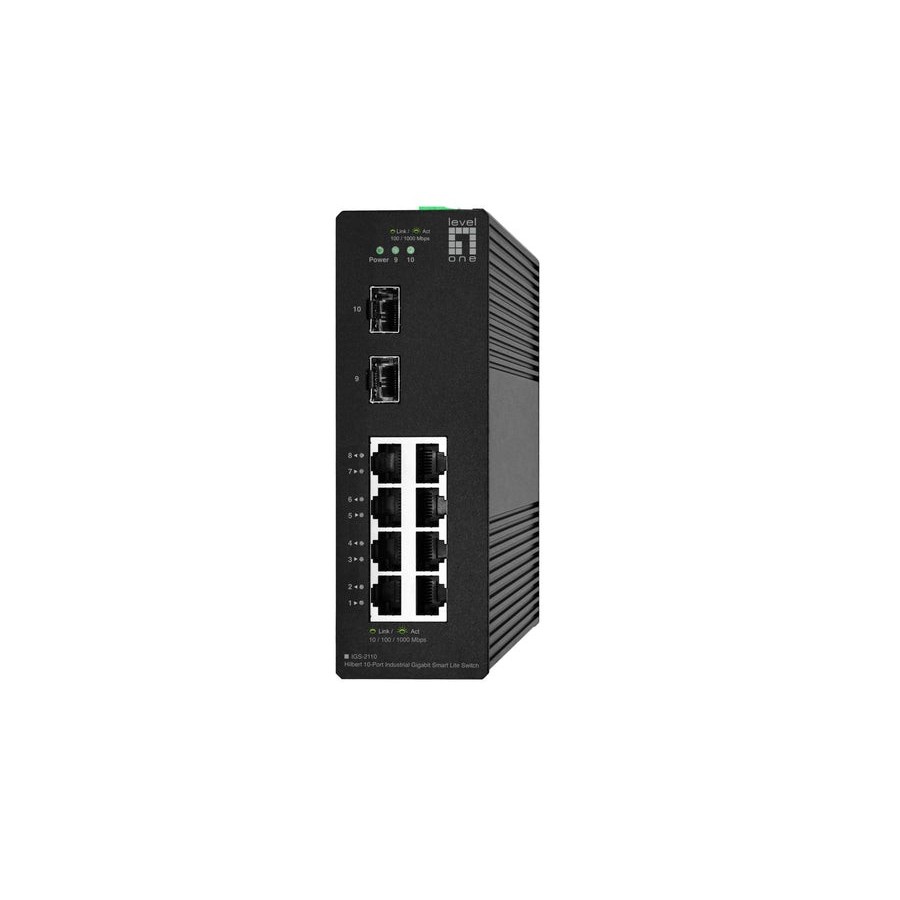 Levelone switch 10x ge igs-2110 2xsfp, 8xrj45 ports sw