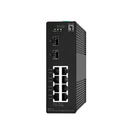 Levelone switch 10x ge igs-2110 2xsfp, 8xrj45 ports sw