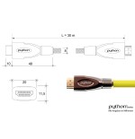 Cable  alcasa gc-m0035 hdmi 30 m hdmi tipo a (estándar) amarillo