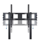 Tooq soporte de pantalla de suelo con ruedas 37"-100" - bloqueo de ruedas - dos estantes - peso max 150kg - vesa