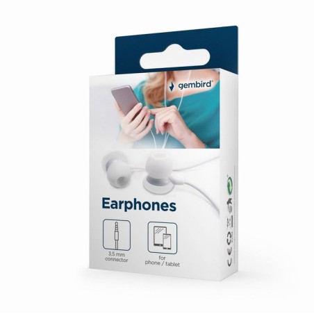 Gembird auricular de boton blanco mhp-ep-001-w
