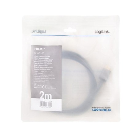 Cable logilink cha0105  hdmi 2 m hdmi tipo a (estándar) negro, gris