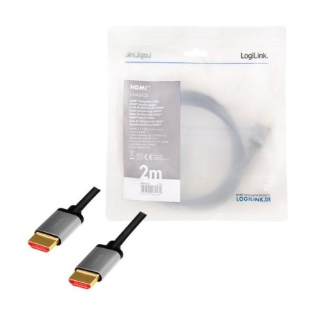 Cable logilink cha0105  hdmi 2 m hdmi tipo a (estándar) negro, gris