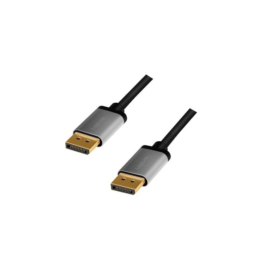 Cable logilink cda0102  displayport 3 m gris, negro