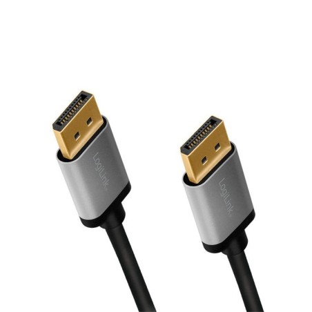 Cable logilink cda0102  displayport 3 m gris, negro