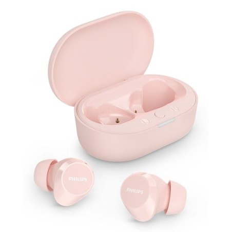 Auriculares bluetooth philips tat1209 con estuche de carga autonomía 6h rosas