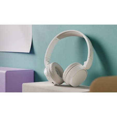 Auriculares inalámbricos philips tah3209 con micrófono bluetooth blancos