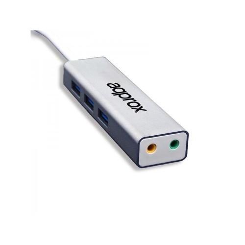 Approx tarjeta sonido usb 5.1 + hub usb 3.0 3xusb3.0/audio entrada y salida
