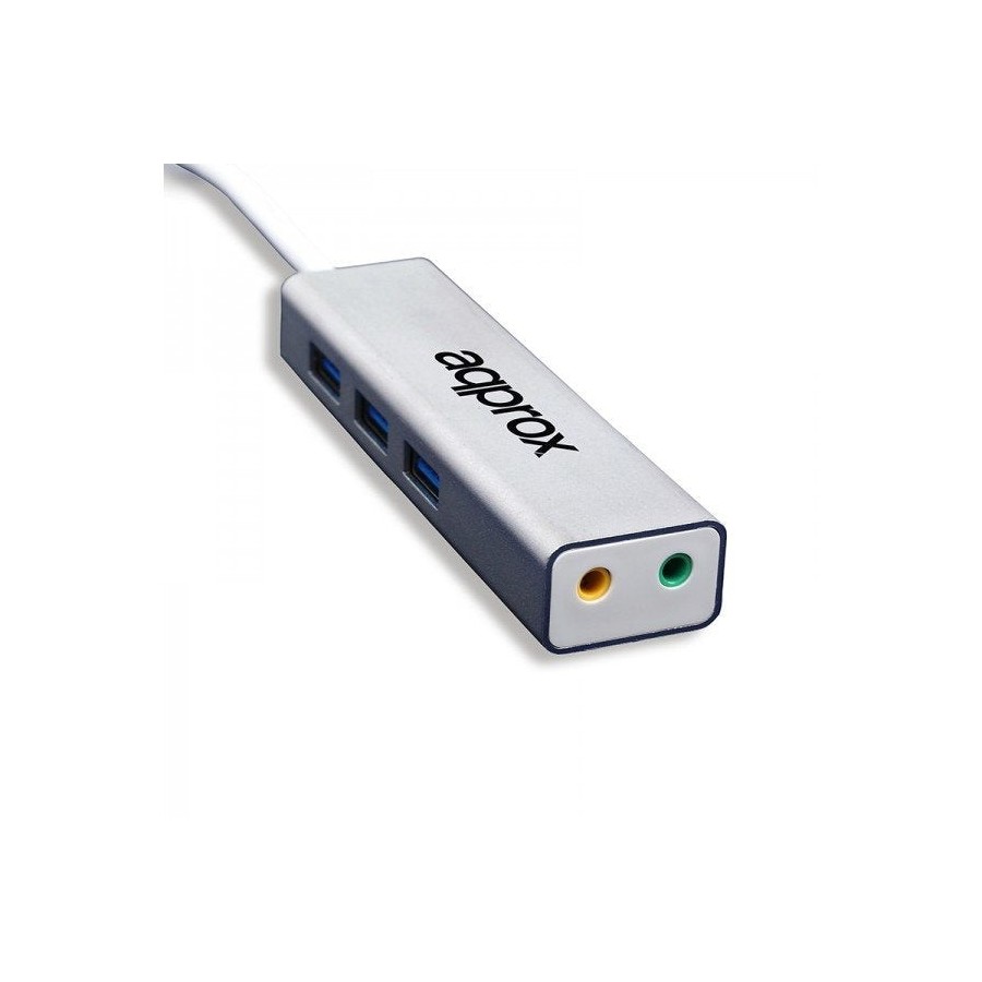 Approx tarjeta sonido usb 5.1 + hub usb 3.0 3xusb3.0/audio entrada y salida