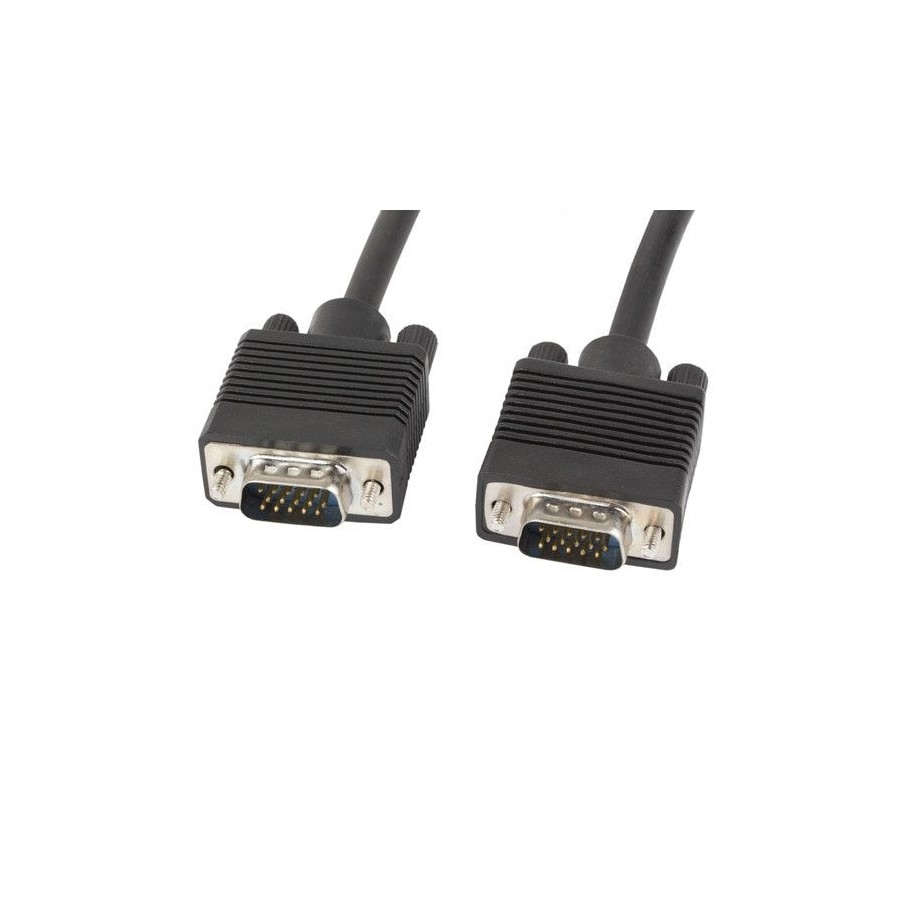 Lanberg cable vga macho-macho ca-vgac-10cc-0050-b ferritas negro 5 metros
