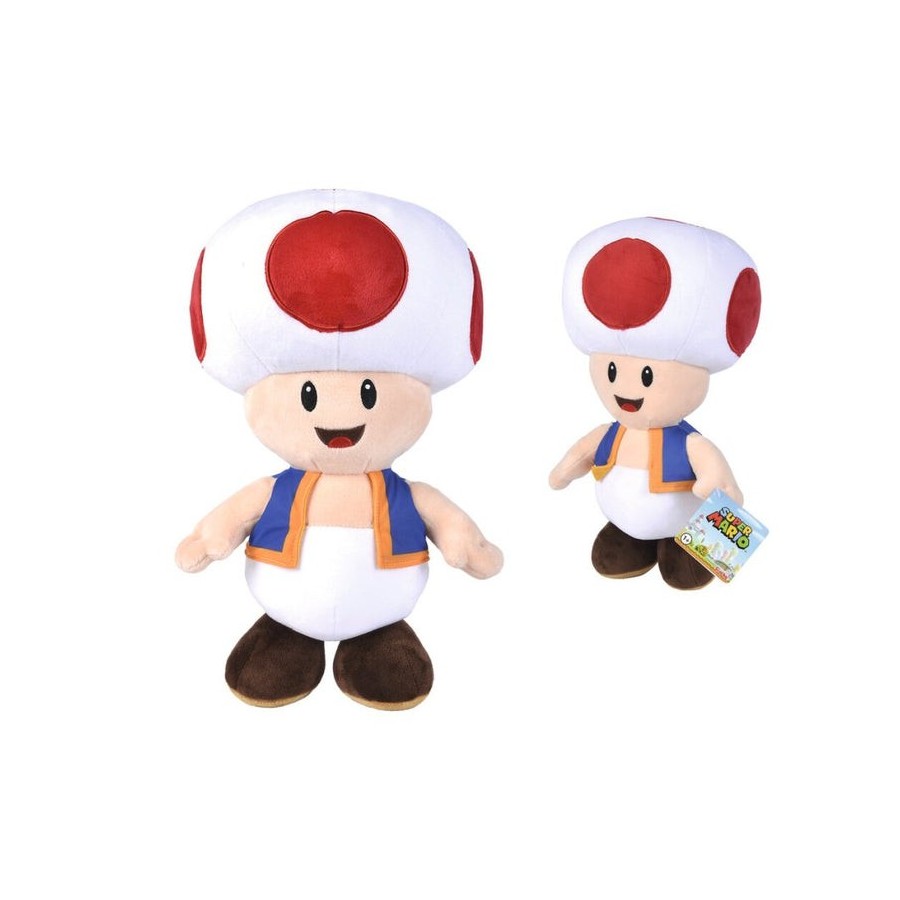 Peluche toad super mario bros 40cm