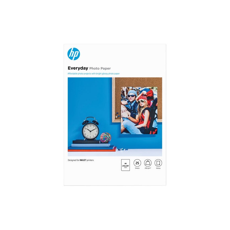Papel hp fotográfico hp everyday din a4 200g 25 hojas
