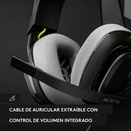Auricular astro gaming a10 gen 2  tamaño completo cableado conector de 3 5 mm negro