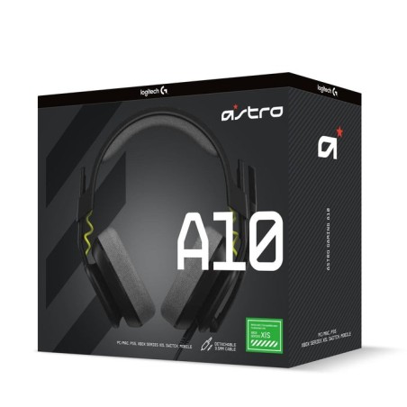 Auricular astro gaming a10 gen 2  tamaño completo cableado conector de 3 5 mm negro
