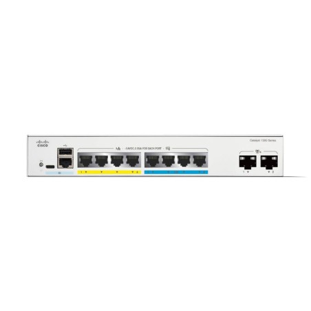 Switch cisco catalyst c1300-8mgp-2x  gestionado l2/l3 gigabit ethernet (10/100/1000)  gris