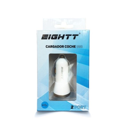 Eightt cargador coche usb 2 puertos 12w