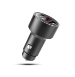 Eightt cargador coche usb 2 puertos aluminio 12w display