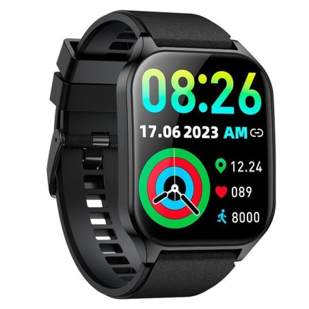 Cool smartwatch pantalla amoled curved silicona negro