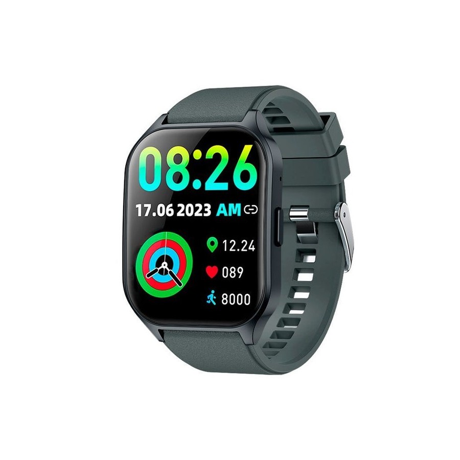 Cool smartwatch pantalla amoled curved silicona gris oscuro