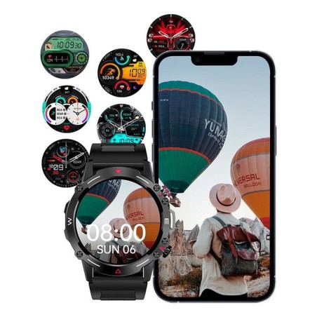 Cool smartwatch pantalla amoled adventure silicona negro