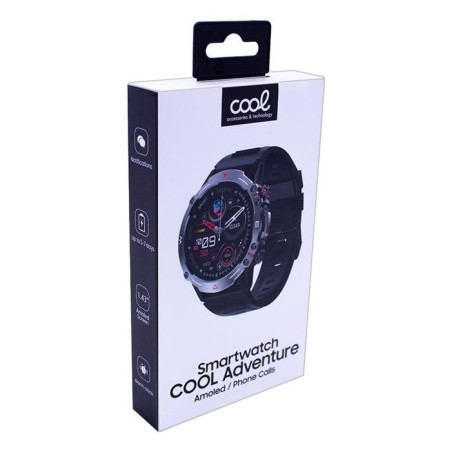 Cool smartwatch pantalla amoled adventure silicona negro