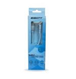 Eightt cable usb a micro usb 1m trenzado nylon plata