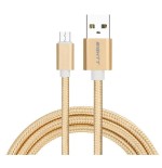 Eightt cable usb a micro usb 1m trenzado nylon oro