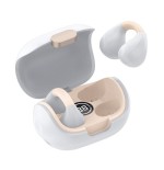 Cool auriculares stereo bluetooth earbuds clip blanco