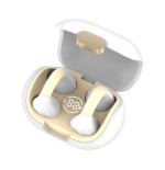Cool auriculares stereo bluetooth earbuds clip blanco