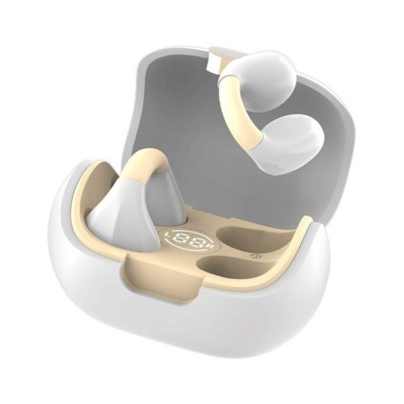 Cool auriculares stereo bluetooth earbuds clip blanco