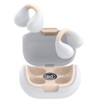 Cool auriculares stereo bluetooth earbuds clip blanco