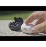 Cool auriculares stereo bluetooth earbuds clip blanco