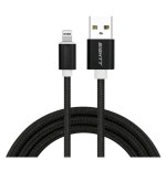 Eightt cable usb a lightning_iphone 1m trenzado nylon negro