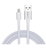 Eightt cable usb a lightning_iphone 1m trenzado nylon plata