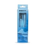 Eightt cable usb a lightning_iphone 1m trenzado nylon plata