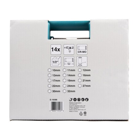 1 2" set of impact twist heads makita e-16586, 14 pcs.