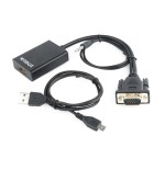 Gembird adaptador vga a hdmi con audio jack  3.5mm 0.15m negro a-vga-hdmi-01