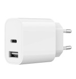 Cargador usb type-c y usb-a  5v 2.4a - 12w - blanco
