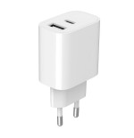 Cargador usb type-c y usb-a  5v 2.4a - 12w - blanco