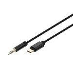 Cable xpert usb tipo c to stereo 3.5 mm aux cable, 1.5 m, black