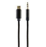 Cable xpert usb tipo c to stereo 3.5 mm aux cable, 1.5 m, black