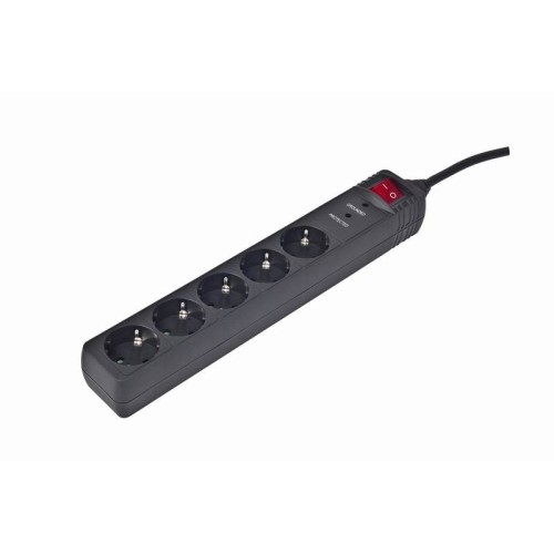 Gembird regleta 5 tomas cable 1.50m negro spg5-c-5