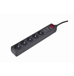 Gembird regleta 5 tomas cable 1.50m negro spg5-c-5