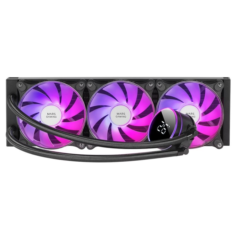 Sistema de refrigeración líquida mars gaming ml-lcd360 negro