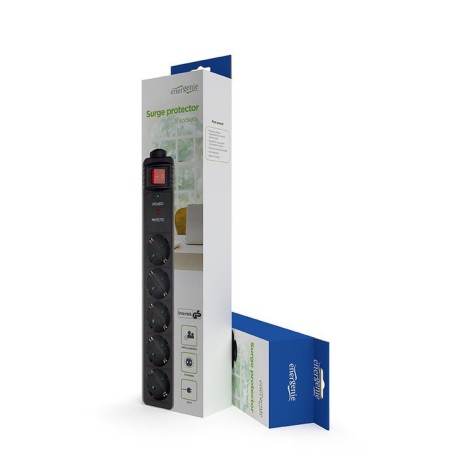 Gembird regleta 5 tomas cable 1.50m negro spg5-c-5